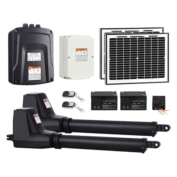 Lockmaster Swing Gate Opener Auto 20W Solar Power Electric Remote Control 800Kg Gate Openers