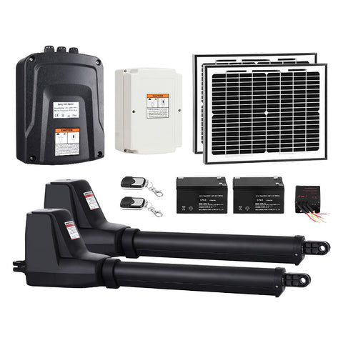 Lockmaster Swing Gate Opener Auto 20W Solar Power Electric Remote Control 800Kg Gate Openers