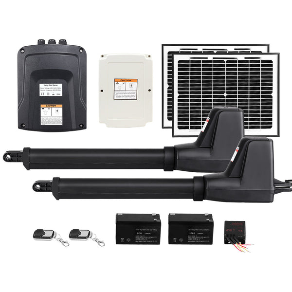 Lockmaster Swing Gate Opener Auto 20W Solar Power Electric Remote Control 800Kg Gate Openers
