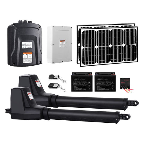 Lockmaster Swing Gate Opener Auto 40W Solar Power Electric Remote Control 1000Kg Gate Openers