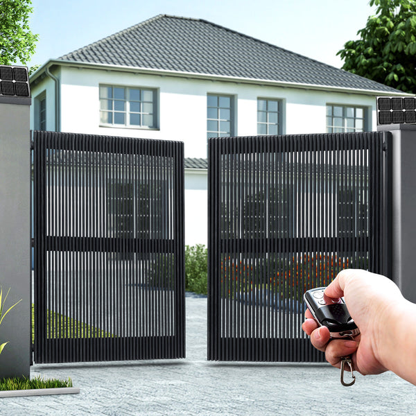 Lockmaster Swing Gate Opener Auto 40W Solar Power Electric Remote Control 1000Kg Gate Openers