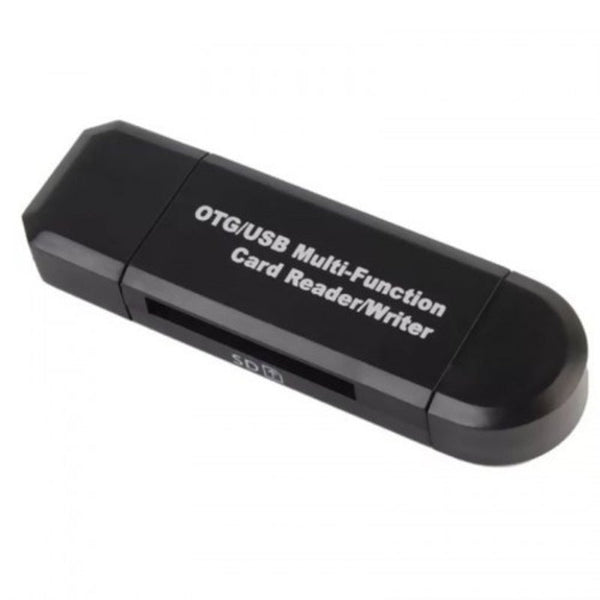 2 In 1 Micro Usb And Memory Card Reader Black