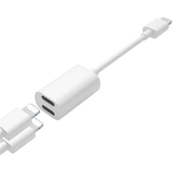 Adapter Splitter Dual Headphone Audio / Charge White Cables & Adapters