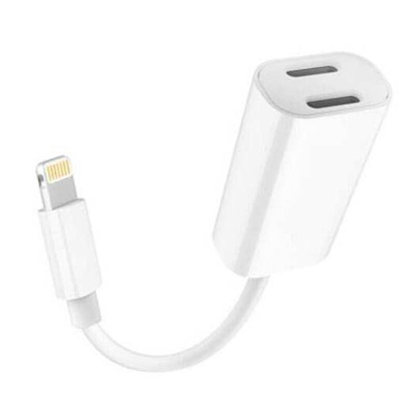Adapter Splitter Dual Headphone Audio / Charge White Cables & Adapters