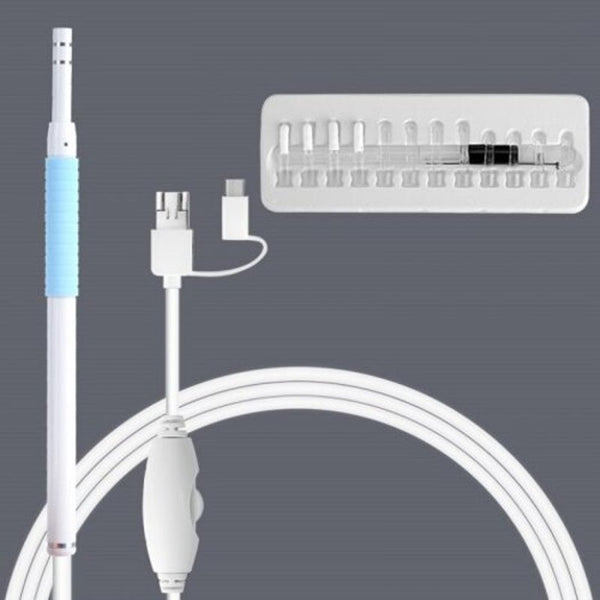 An102 Ear Cleansing Endoscope 3 In Visual Earpick Borescope Inspection Wax Remover Tool Pink Ear Wax Removers