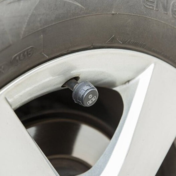 Car Tire Tyre Wheel Pressure Gauge Wireless Solar External Tester Black