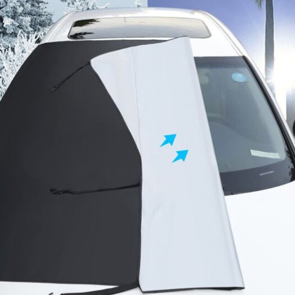 T1 Car Windshield Rearview Mirror Cover Black Exterior Sun Visors