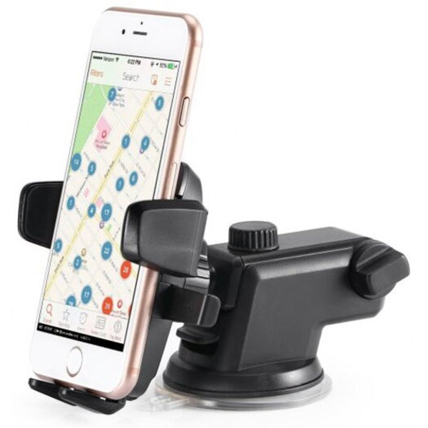 Universal Rotary Car Mount Phone Holder Black Mounts & Holders