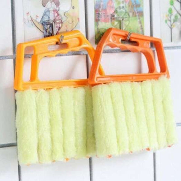 Window Cleaning Brush Air Conditioner Duster Cleaner Washable Yellow