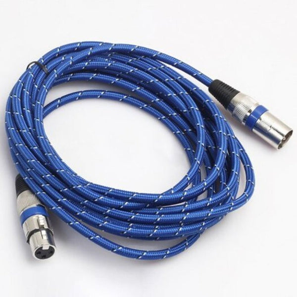 Xlr Male To Female Switched Microphone Cable Ocean Blue 3 Feet