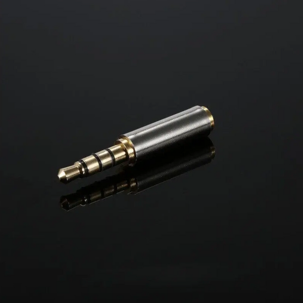 Gold 2.5 Mm Female To 3.5 Male Audio Stereo Headphone Converter Adapter