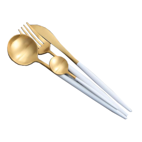 Gold Dipped Elegant Cutlery Flatware Cutlery Sets