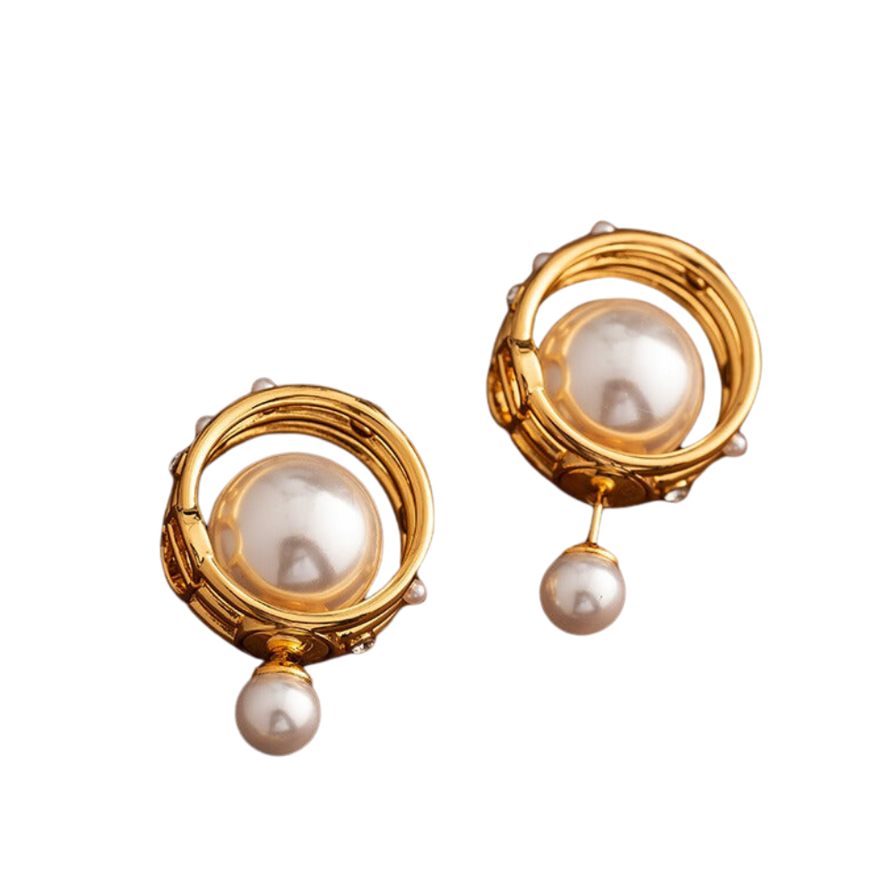 Veile Studios Retro Small Fragrant Circular High End Accessories Earrings