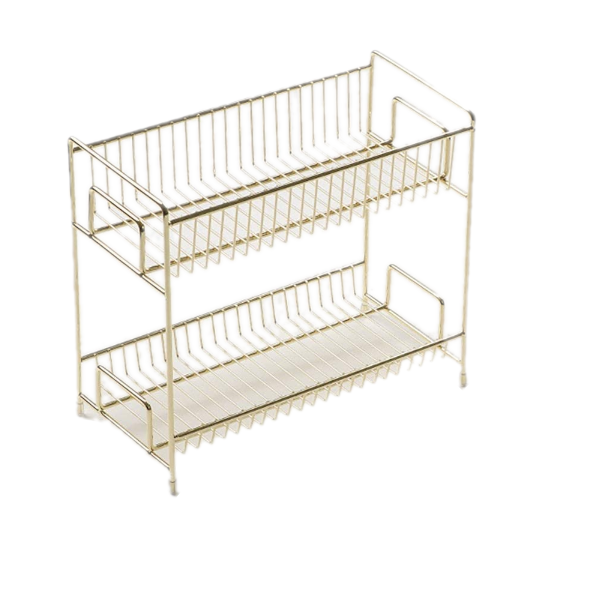 Gold Glow Storage Rack Two Level Bathroom Toiletries Shelf Bathroom Storage & Organisers