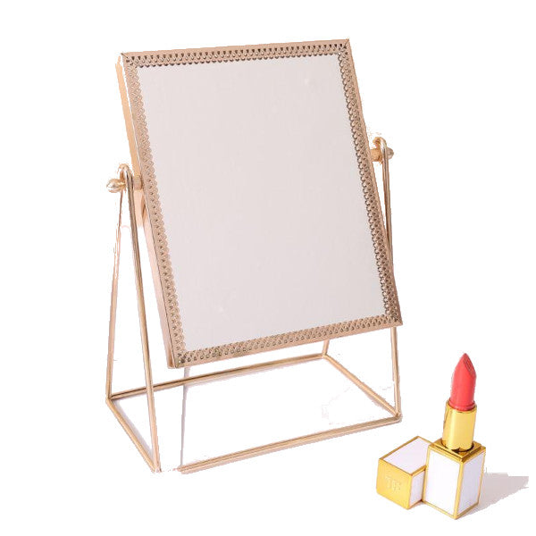 Golden Makeup Mirror Decor Desktop Table Makeup Mirrors