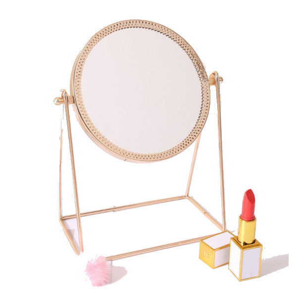 Golden Makeup Mirror Decor Desktop Table Makeup Mirrors