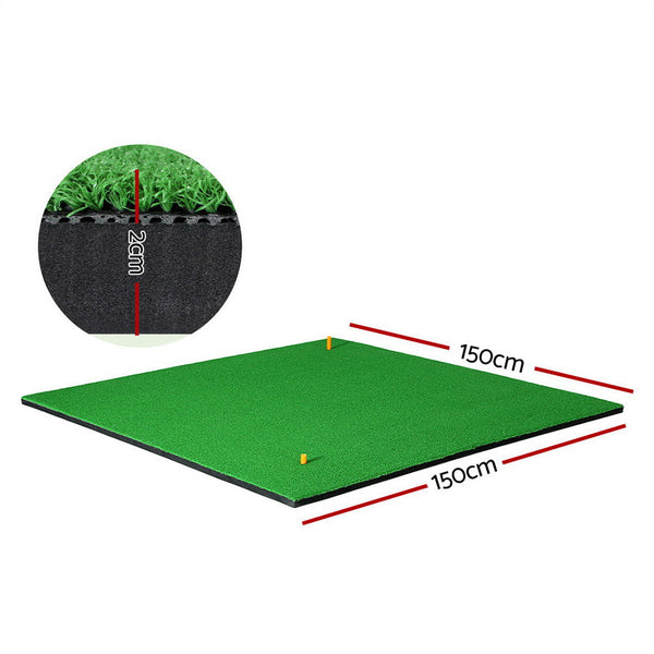 Everfit Golf Hitting Mat Portable Drivingrange Practicetraining Aid 150X150cm Nets Cages & Mats