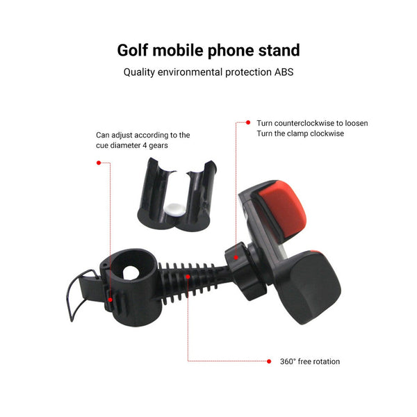 Golf Clubs Practice Cell Phone Mount Universal Recording Bracket Clip Training Aid Holder For Swing Alignment Mounts & Holders