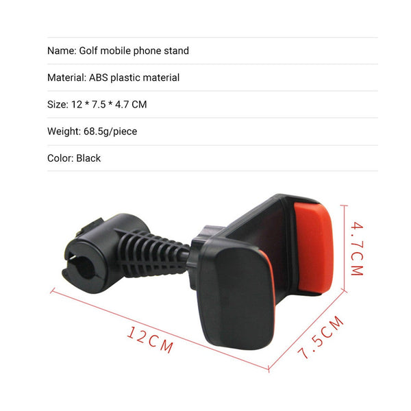 Golf Clubs Practice Cell Phone Mount Universal Recording Bracket Clip Training Aid Holder For Swing Alignment