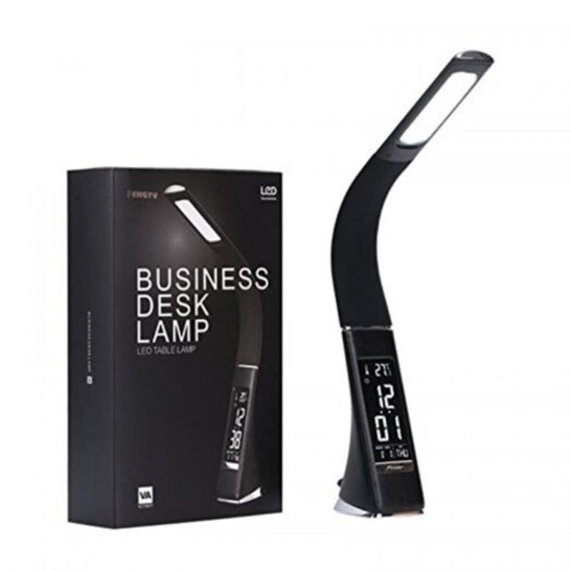 Gooseneck Led Office Desk Lamp Touch Leather Like Dimming Reading Table Light Black Lamps