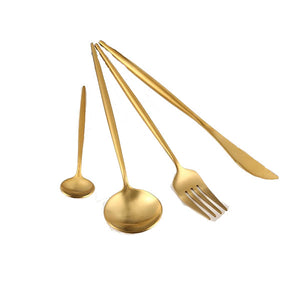 Gorgeous Golden Cutlery Flatware Set