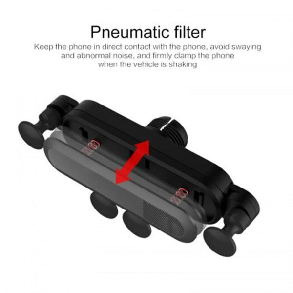 Gravity Car Holder For Phone In Air Vent Clip Mount No Magnetic Mobile Black