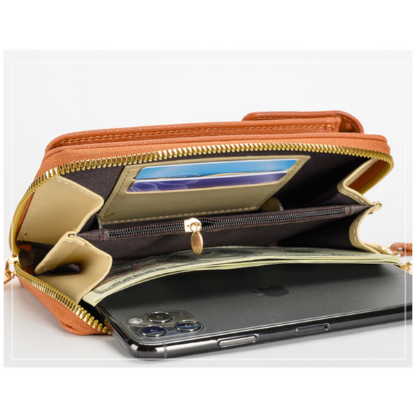 Gray Women's Crossbody Phone Bag Wallet Small Pu Leather Shoulder Purse Other Mobile Accessories