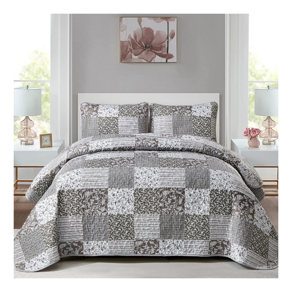 Bold Quilted Bedspread And Pillowcovers Set: Make Statement Queen Size Queen Doonas