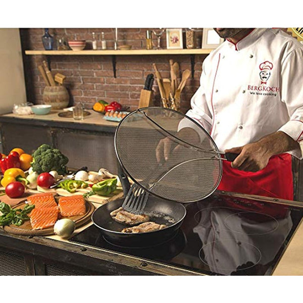 Grease Splatter Screen For Frying Pan 11.5 Inch Stops 99 Of Hot Oil Splash Protects Skin From Burns Guard Cooking Cooking Utensils