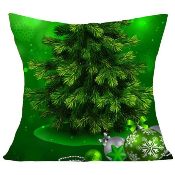 Green Christmas Tree Pattern Decorative Pillow Case W12 Inch L20