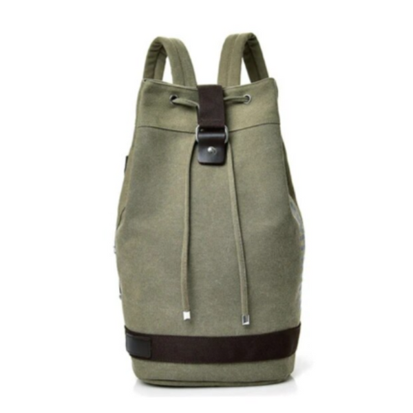 Fashion Casual Canvas Sports Backpack Bucket Bag Travel Mens Bags Backpacks
