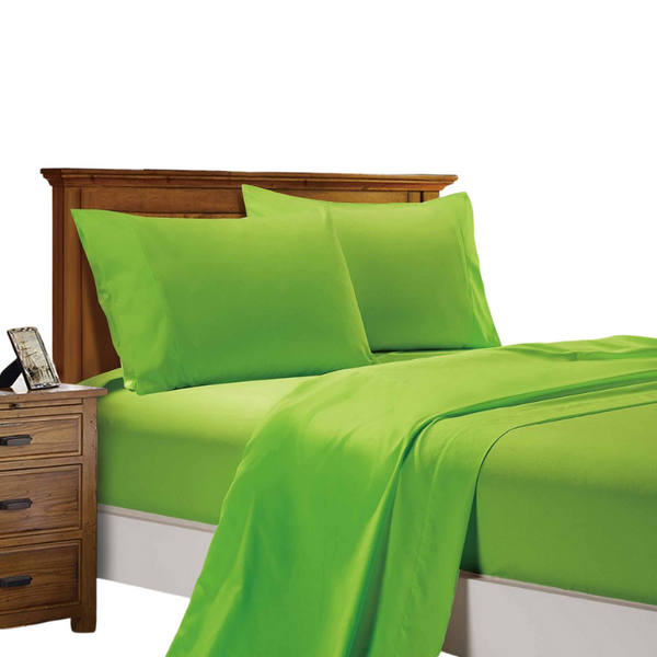 Fabric Fantastic 1000Tc Ultra Soft King Single Size Bed Flat & Fitted Sheet Set Sheets