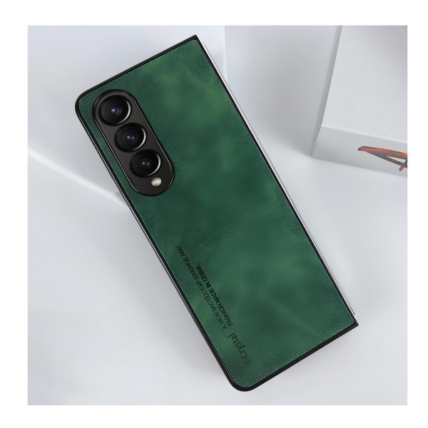 For Samsung Galaxy Z Fold4 5G Crystal Leather Foldable Case Green Cases Covers & Skins