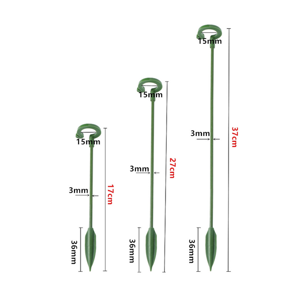 Green Fiberglass Reusable Plant Support Stake Lawn Stakes