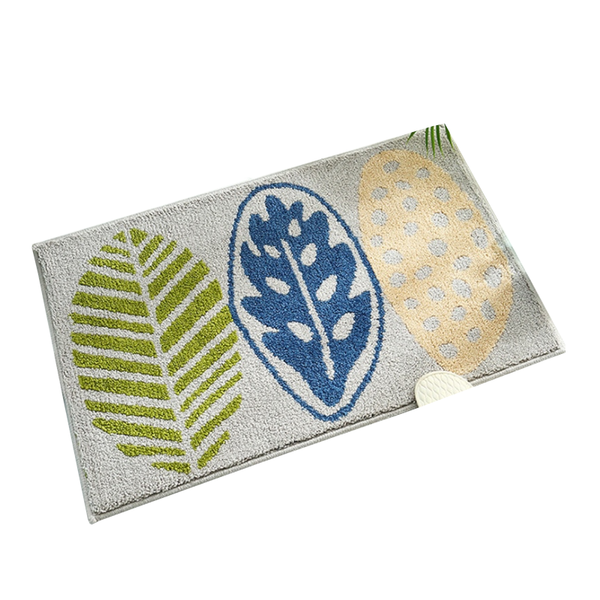 Green Leaves Non Slip Microfibre Soft Bath Mat Bath Mats Rugs & Toilet Covers