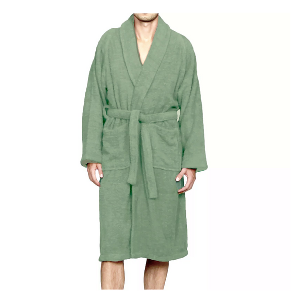 Chalet Quick Dry Terry Cotton Eucalyptus Small/ Medium Bath Robes By Renee Taylor Sleepwear & Robes