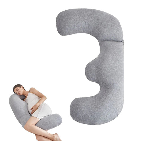 Grey J Shaped Body Maternity For Support Pregnant Women Pillows