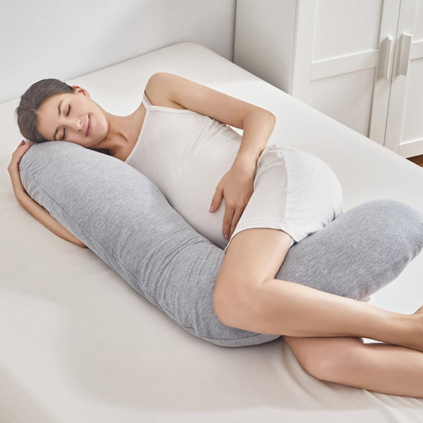 Grey J Shaped Body Maternity For Support Pregnant Women Pillows