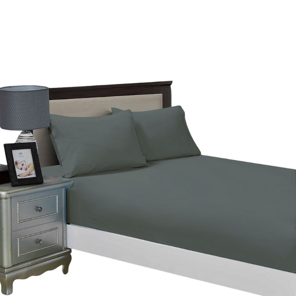 Fabric Fantastic 1000Tc Ultra Soft Fitted Sheet & 2 Pillowcases Set Queen Size Bed Sheets