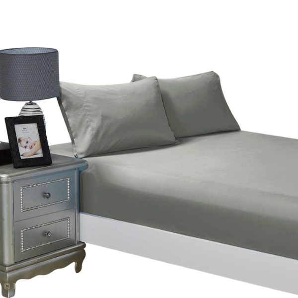 Fabric Fantastic 1000Tc Ultra Soft Fitted Sheet & Pillowcase Set King Single Size Bed Sheets