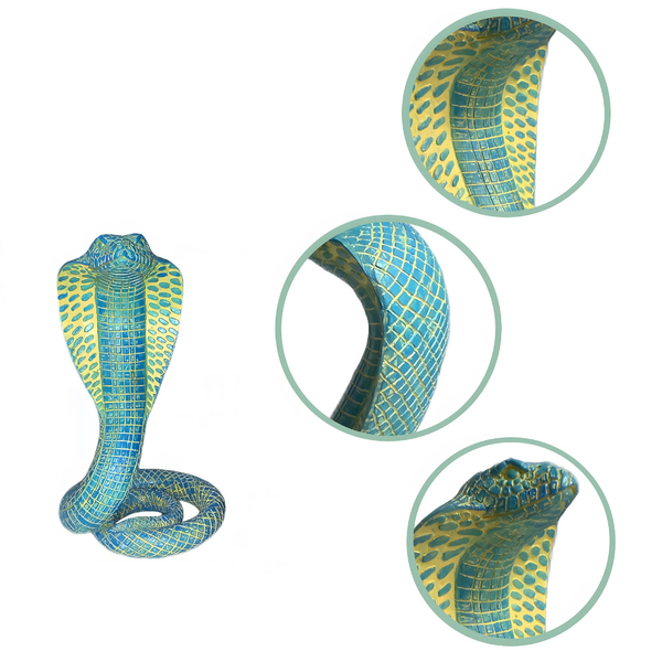 Elosung Grey Decorative Resin Cobra Statue Unique Animal Figurine For Home & Creative Gifts Sculptures & Figurines