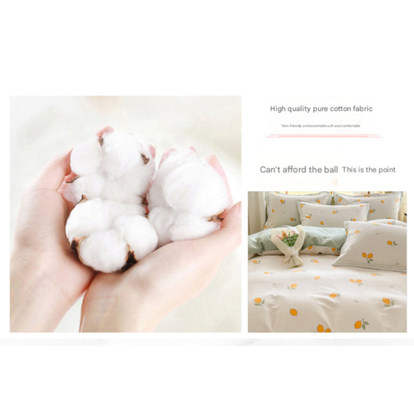 Happy Friends 100% Cotton Pillowcase Set (Pack Of 2) Breathable Size 48X74cm Pure Cotton Pillow Covers Pillow Cases