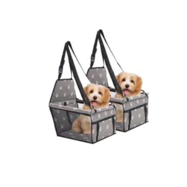 Grey Footprint Pet Dog Cat Waterproof Carrier Bag Seat Pad 45X30x25cm