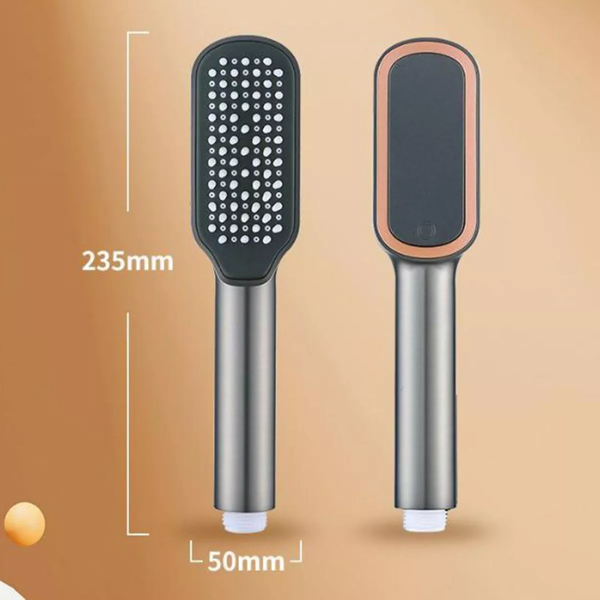 Elosung Grey Handheld Shower Head With Silicone Brush And Massage Function High Pressure Water Spray Shower Heads & Combos
