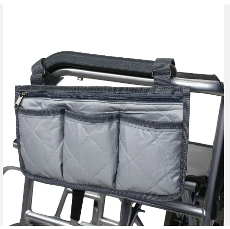 Pram Organisers & Nets Cycling Walker Bag Rollator Organizer Pockets Wheelchair Scooter Stroller Side Storage