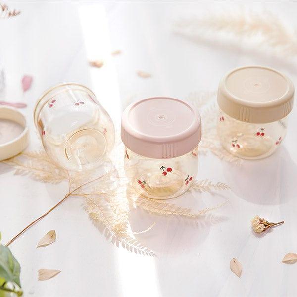 Grosmimi Little One Food Storage Jar Set 150Ml Cherrish Edition Microwave Safe Food Storage Containers