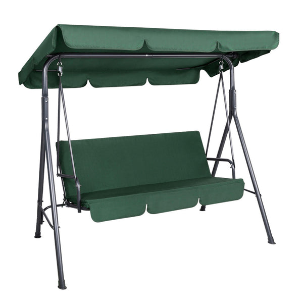 Gardeon Swing Chair Hammock Outdoor Furniture Garden Canopy Bench Seat Green Swing Seats