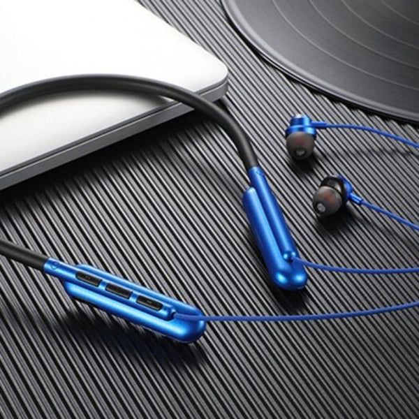 Gsd 101 Bluetooth 5.0 Magnetic Neckband Earphones Ipx6 Water Resistant Wireless 9D Stereo Sound Sport Earbuds With Noise Cancelling Mic Headsets