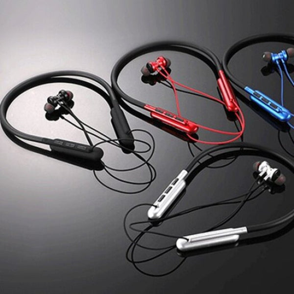 Gsd 101 Bluetooth 5.0 Magnetic Neckband Earphones Ipx6 Water Resistant Wireless 9D Stereo Sound Sport Earbuds With Noise Cancelling Mic