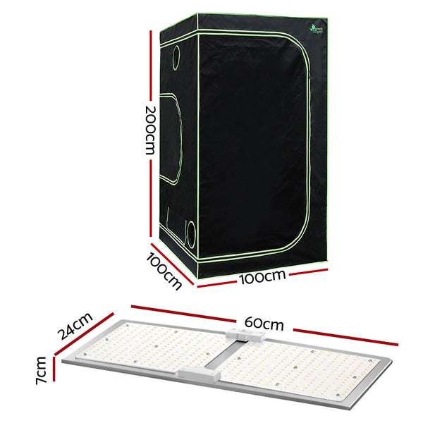 Greenfingers Grow Tent 2200W Led Light Hydroponics Kits System Grow Tents Dry Racks & Shelves